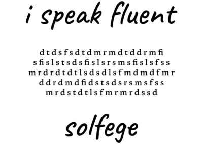 i speak fluent… solfege Bach
